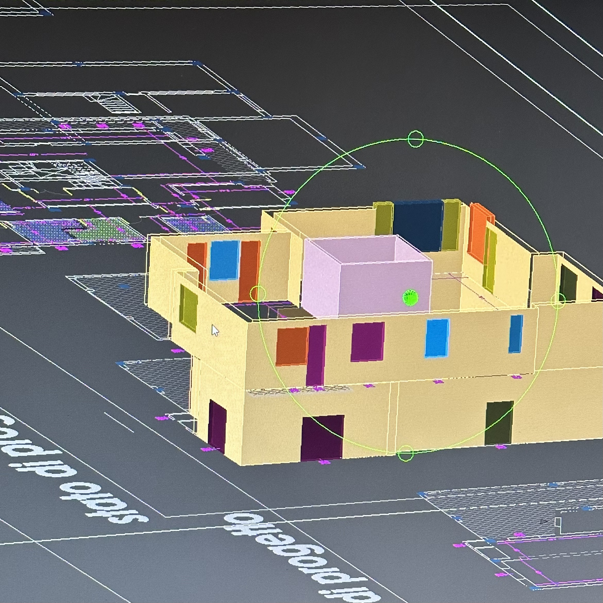 3D BIM model used for Alessio's thesis on building insulation